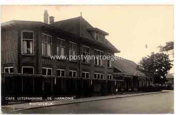 oude foto's Winterswijk: fotokaart cafe uitspanning "de Harmonie"