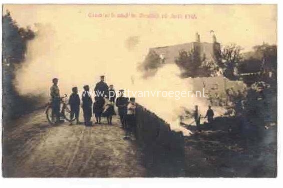 oude ansichtkaarten Brakel: fotokaart groote brand te Brakel 16 Juli 1911 (210013)