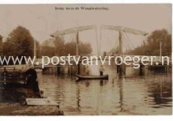 oude ansichtkaarten Woubrugge: fotokaart brug over de Woudwatering (210015)