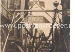 oude ansichten Groningen: fotokaart feest in Heerestraat, niet verzonden (210017)