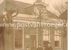 oude ansichtkaarten Hoogkerk: schoenmakerij Dinkela Schoolstraat 4 (210045)
