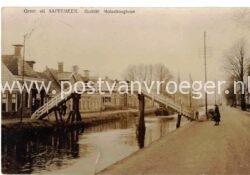 oude ansichten Sappemeer: fotokaart gezicht Molenhooghout met brug