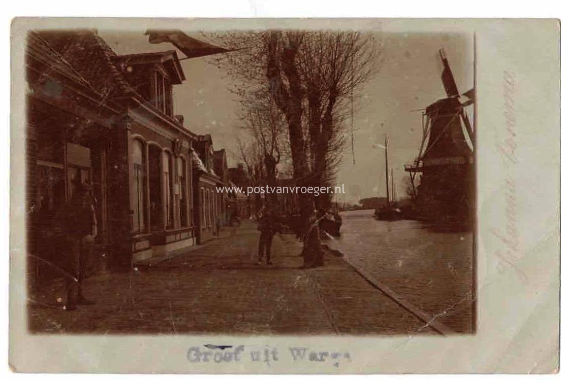 oude ansichtkaarten Warga: fotokaart met molen (210089)