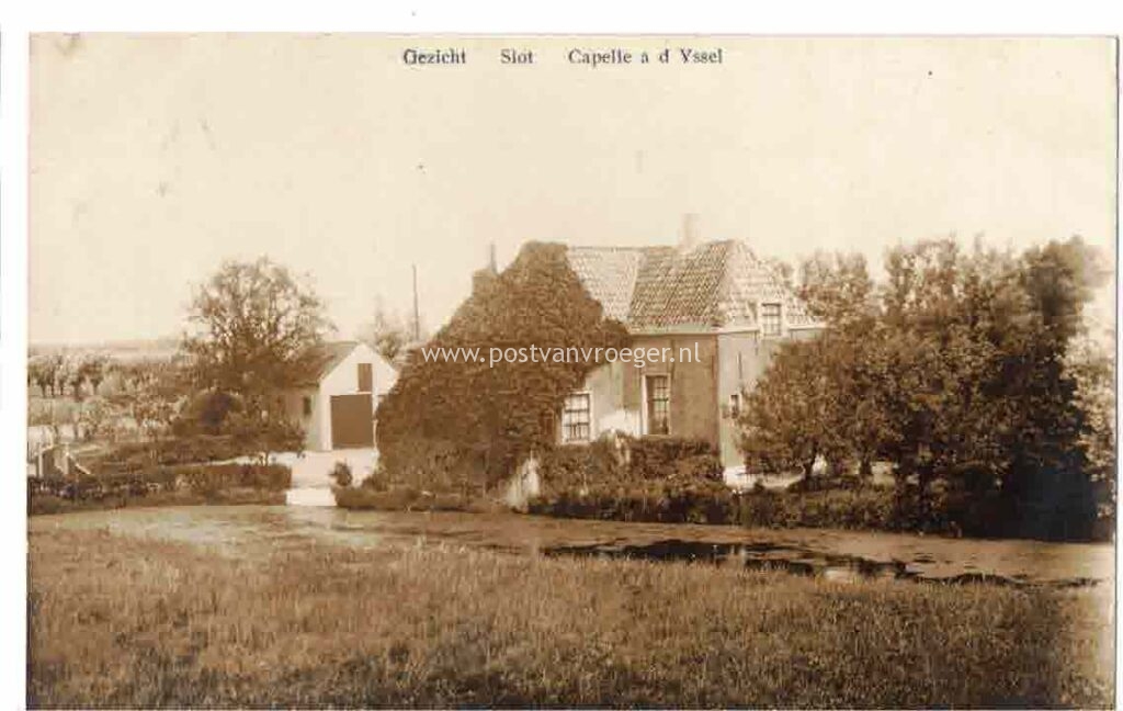 oude ansichtkaarten Capelle aan den IJssel: fotokaart gezicht Slot (210102)