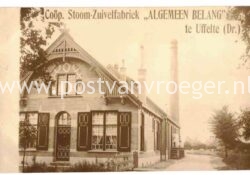 oude ansichtkaarten Uffelte: fotokaart coöp. stoom-zuivelfabriek "algemeen belang"   (210124)