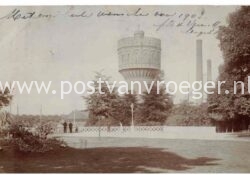 oude ansichtkaarten van Delft: fotokaart watertoren, verzonden in 1903 (210146)