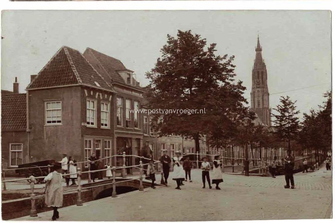 oude ansichten van Delft:  fotokaart  rond 1900, niet verzonden  (210161)