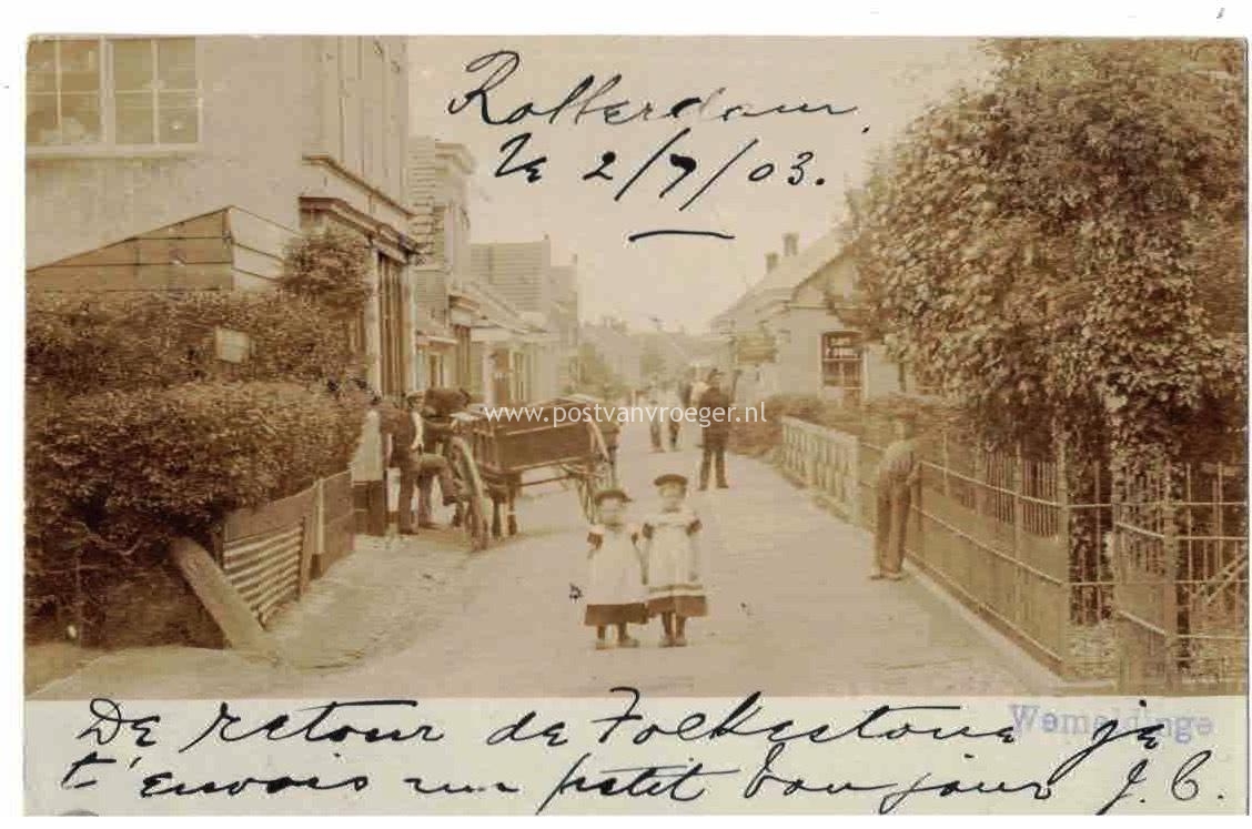 oude foto's Wemeldinge: fotokaart Wilhelminatsraat 1903 (210194)