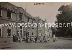 oude ansichten Souburg: fotokaart gemeentehuis (220005)