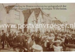 oude ansichtkaarten Brouwershaven: fotokaart 10 jarige regering van H.M. Koningin Wilhelmina-220073