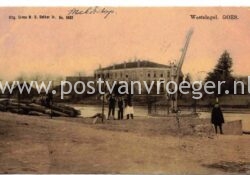 oude ansichtkaarten Goes: tulpkaart Westsingel met spoorwegovergang  -220086
